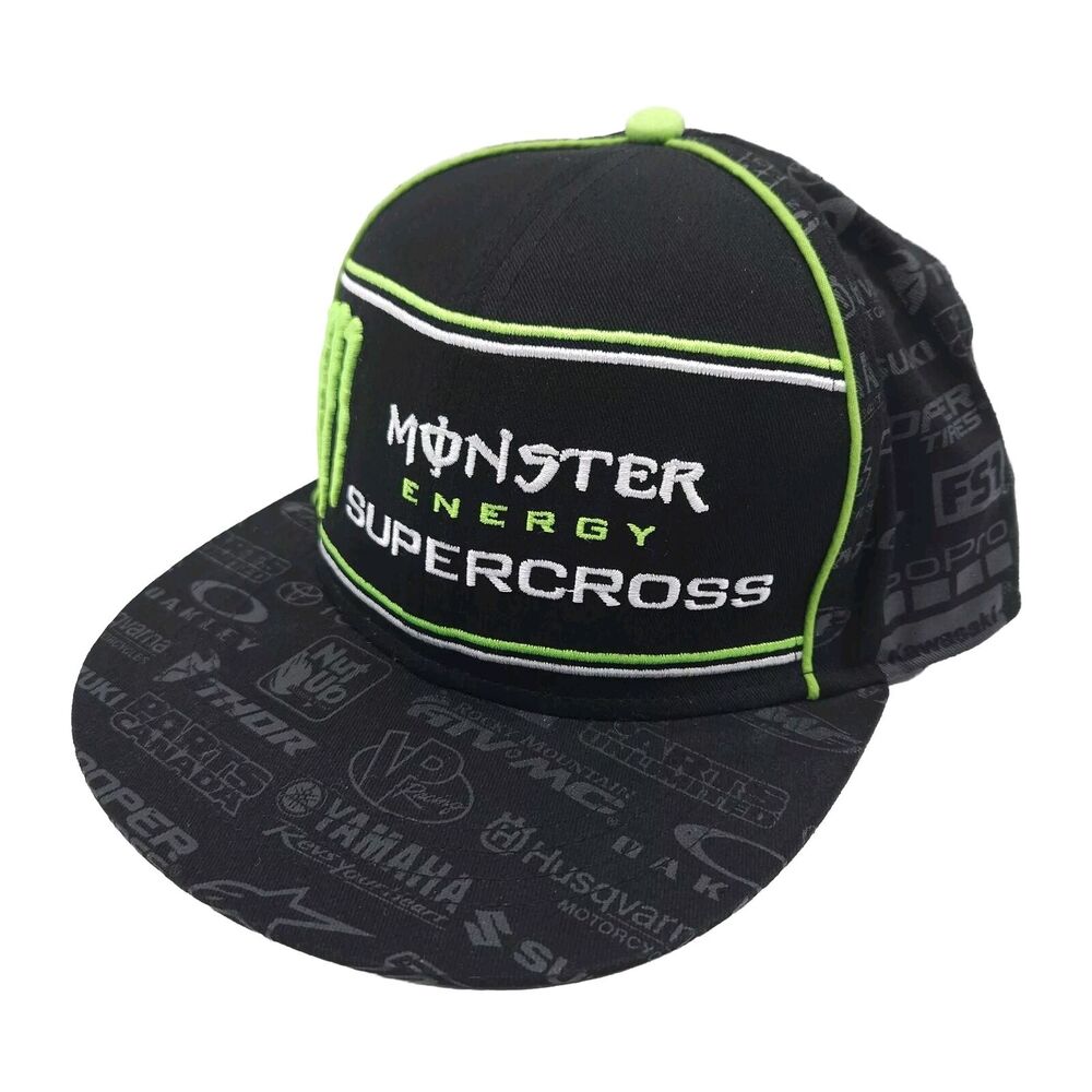 Monster Energy Supercross Strapback Hat Motorcycle Racing All Over Print Cap